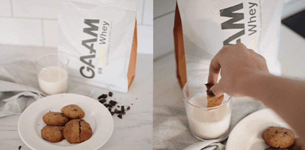 Leivo proteiinijauheella