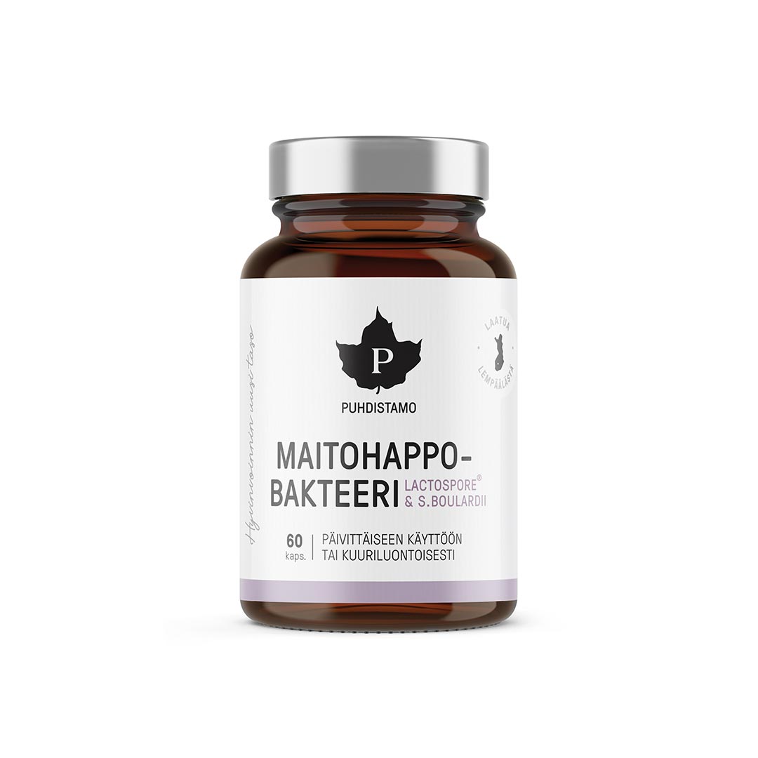 Puhdistamo Maitohappobakteeri - Lactospore & Boulardii 60 kaps