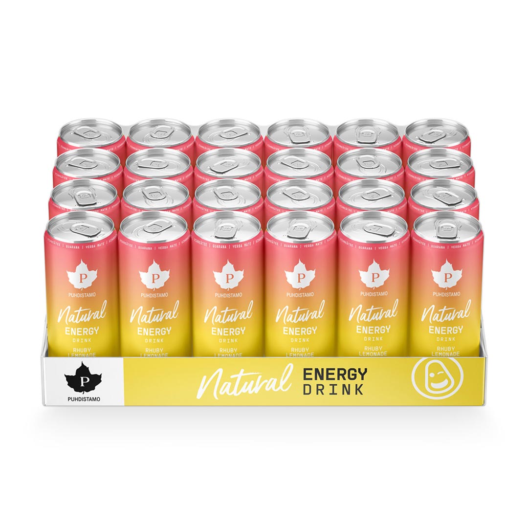 24 x Puhdistamo Natural Energy Drink 330ml