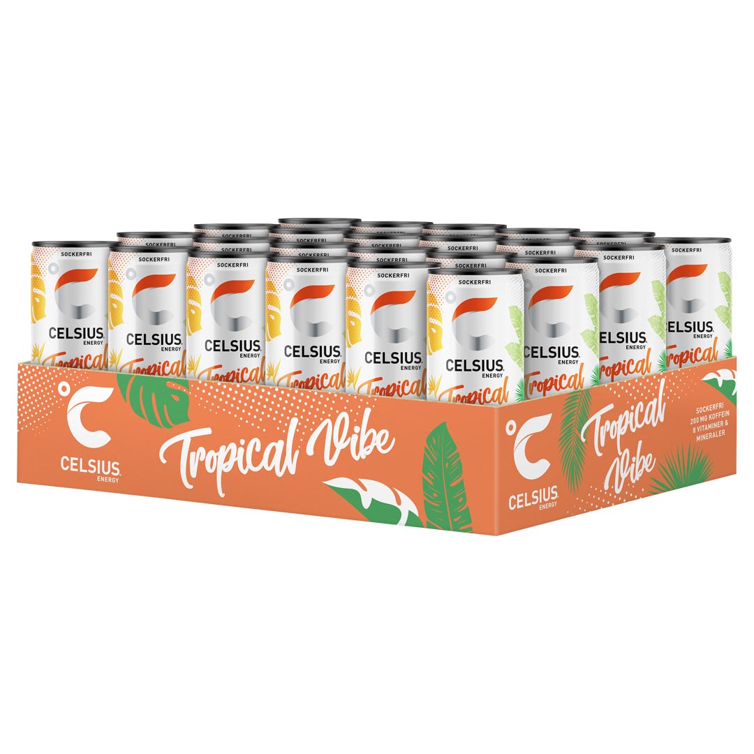 24 x Celsius 355ml Tropical Vibe Starfruit/Pineapple