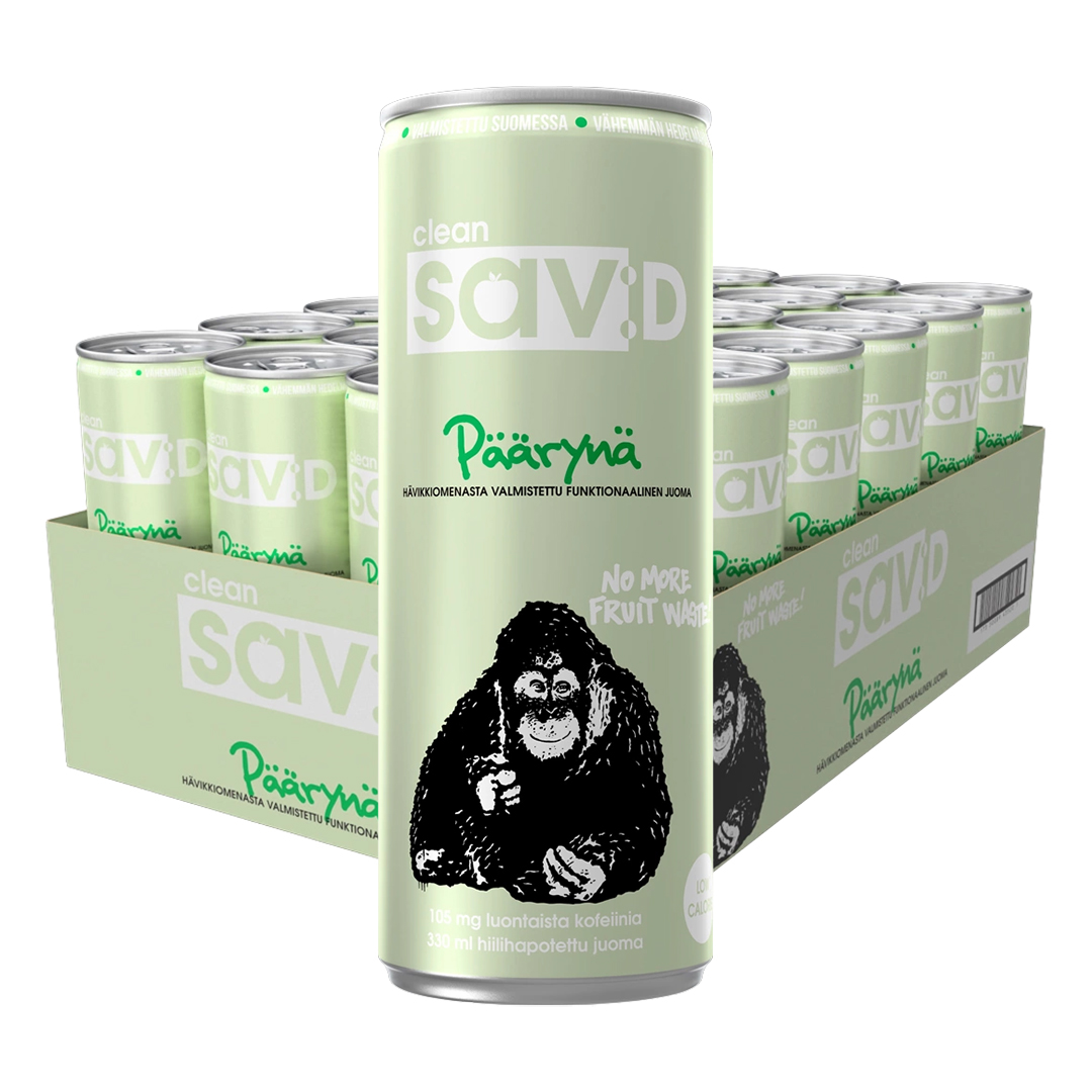 24 x Clean sav:D 330 ml Päärynä