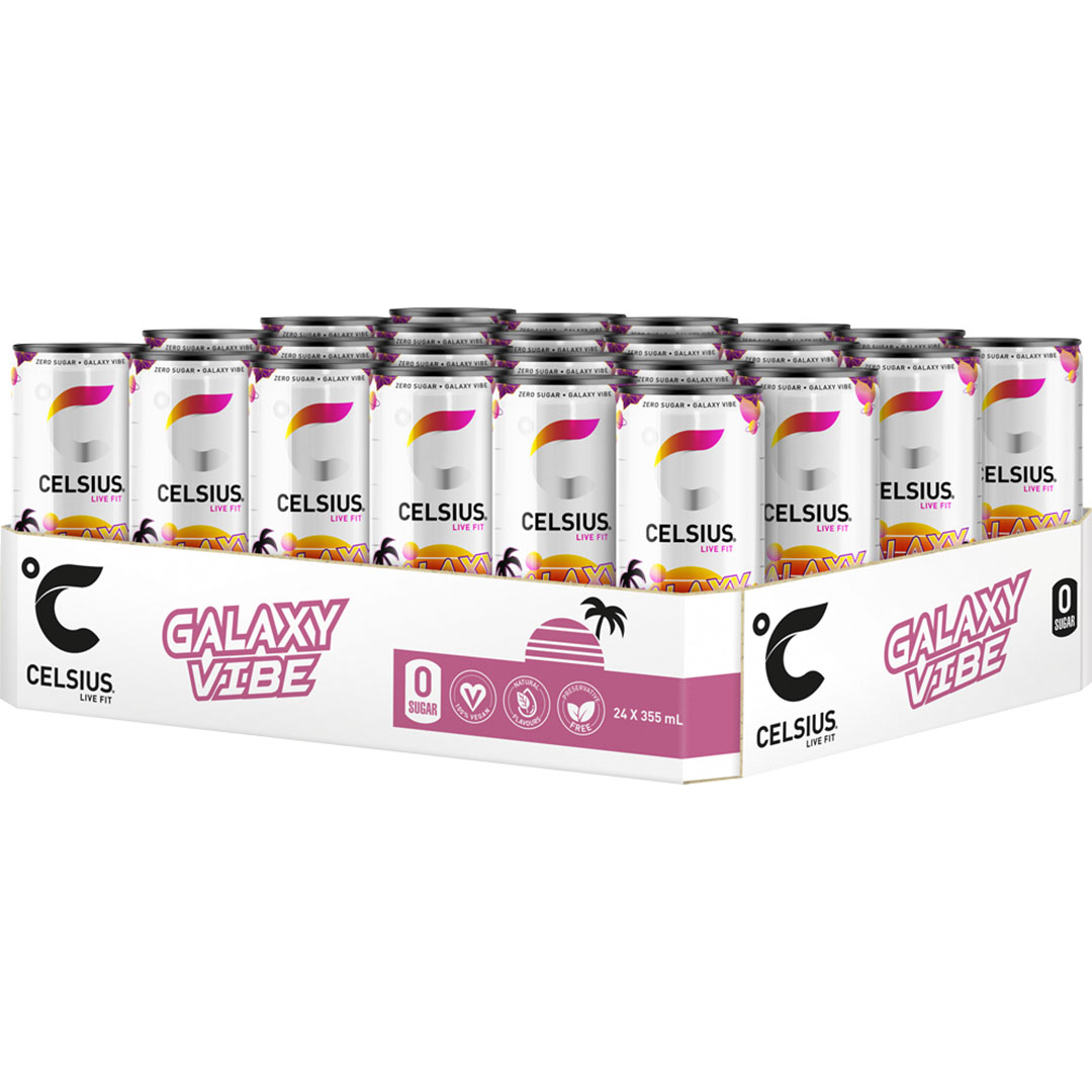 24 x Celsius 355 ml Galaxy Vibe - Watermelon Strawberry