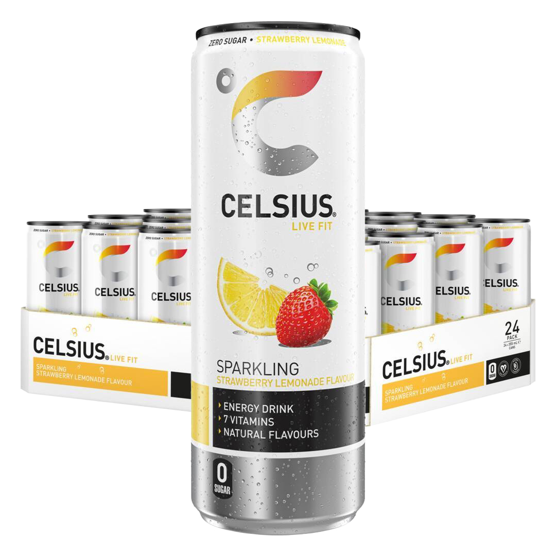 24 x Celsius 355 ml Strawberry Lemonade