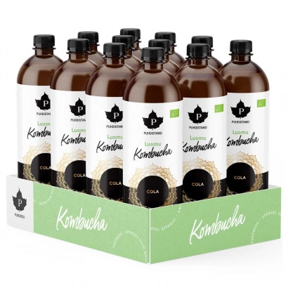 12 x Puhdistamo Luomu Kombucha 370 ml Cola