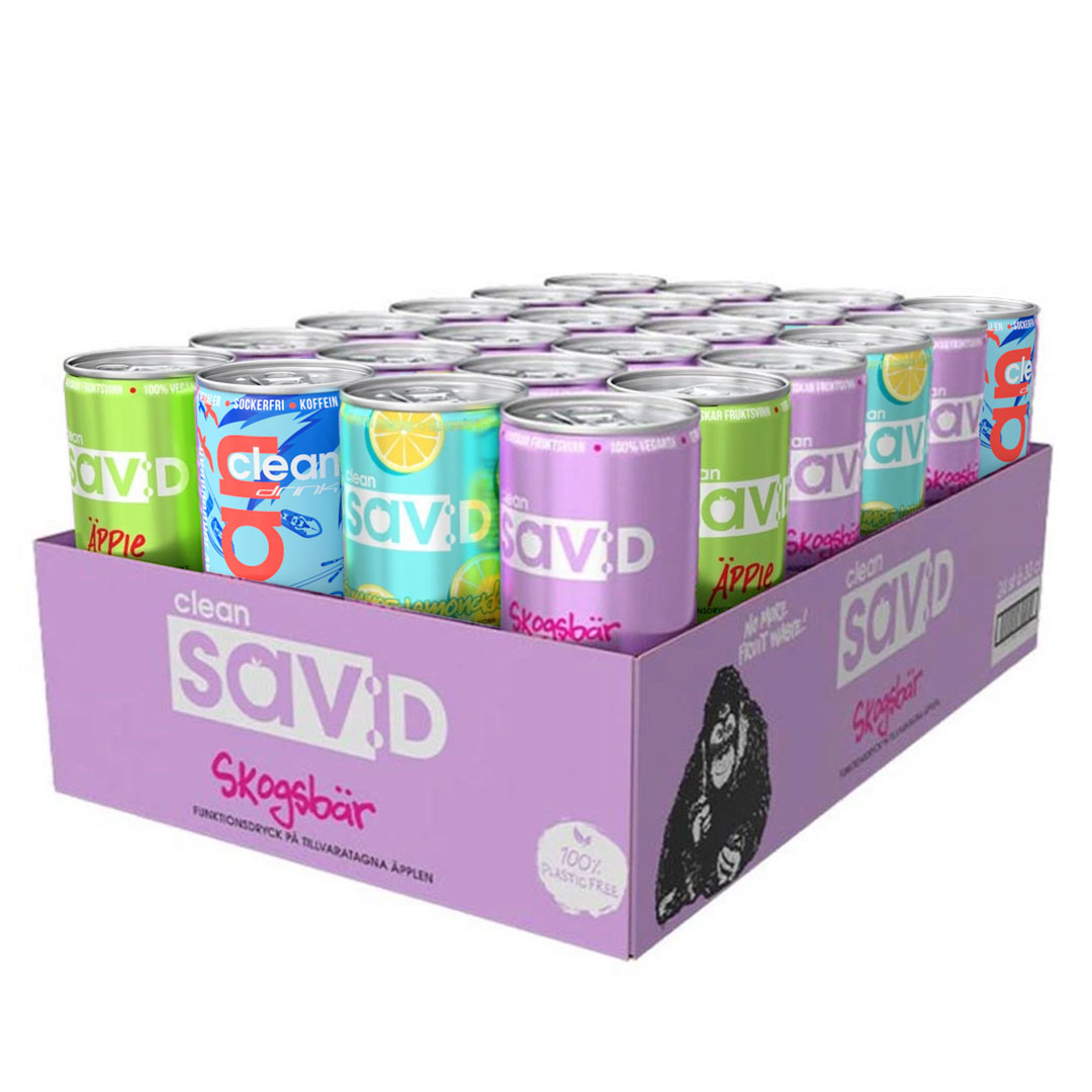 24 x Clean Drink / Clean SavD 330 ml Mix-lava Valitut maut