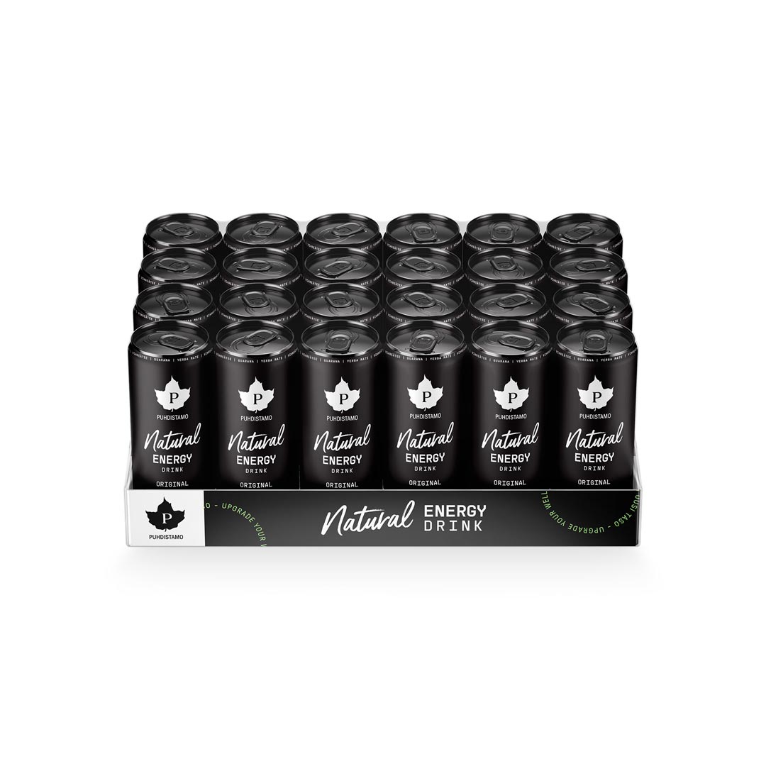 24 x Puhdistamo Natural Energy Drink 330 ml Original