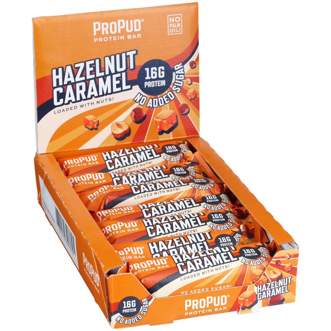 12 x NJIE ProPud Proteinbar 55 g Hazelnut Caramel