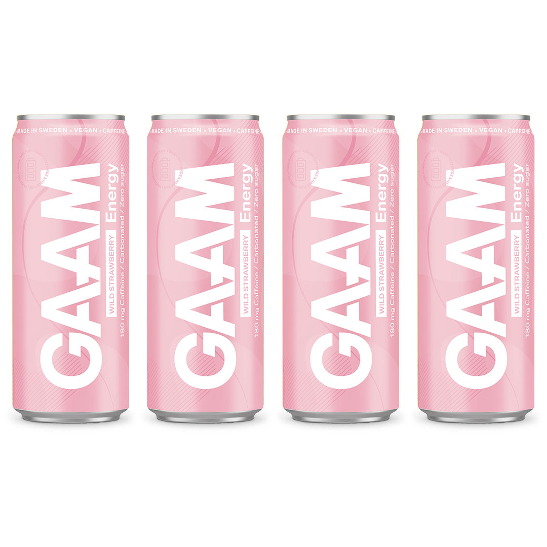 4 x GAAM Energy 330 ml Wild Strawberry