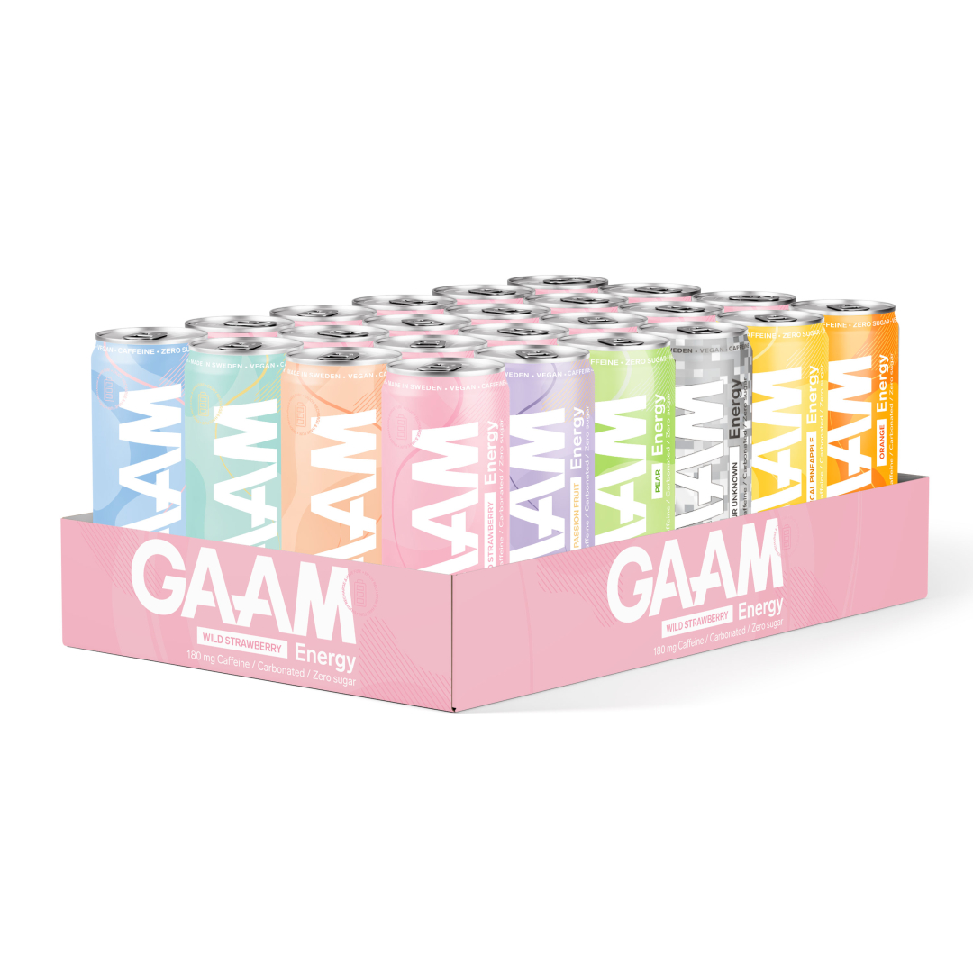 24 x GAAM Energy 330 ml Mix-lava