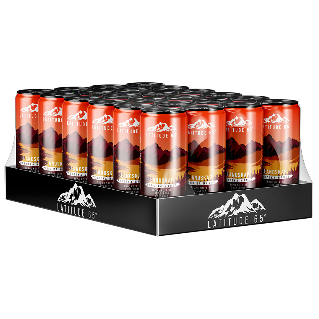 24 x Latitude 65 330 ml Landskap - Persikka & Mango
