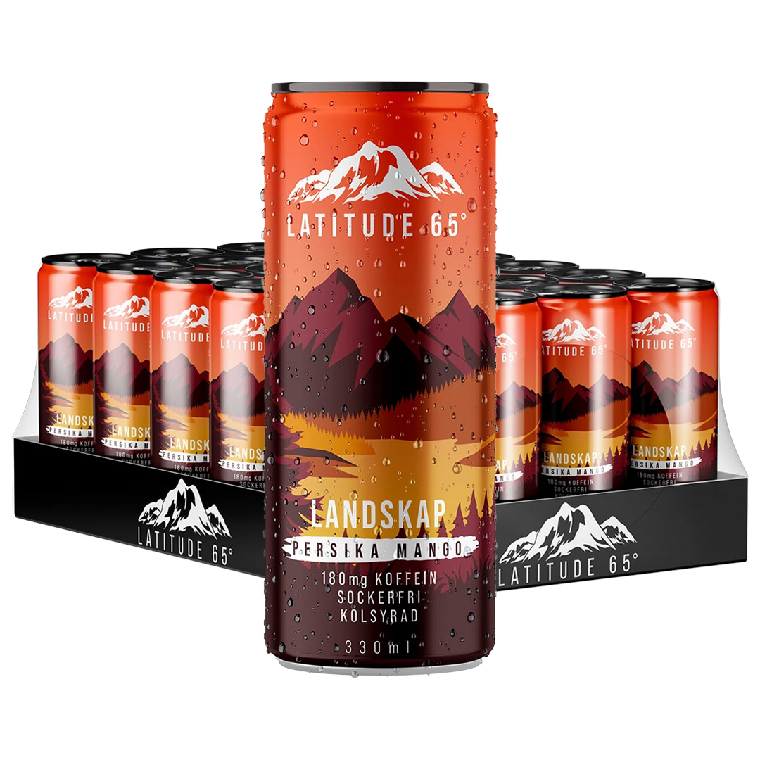 24 x Latitude 65 330 ml Landskap - Persikka & Mango