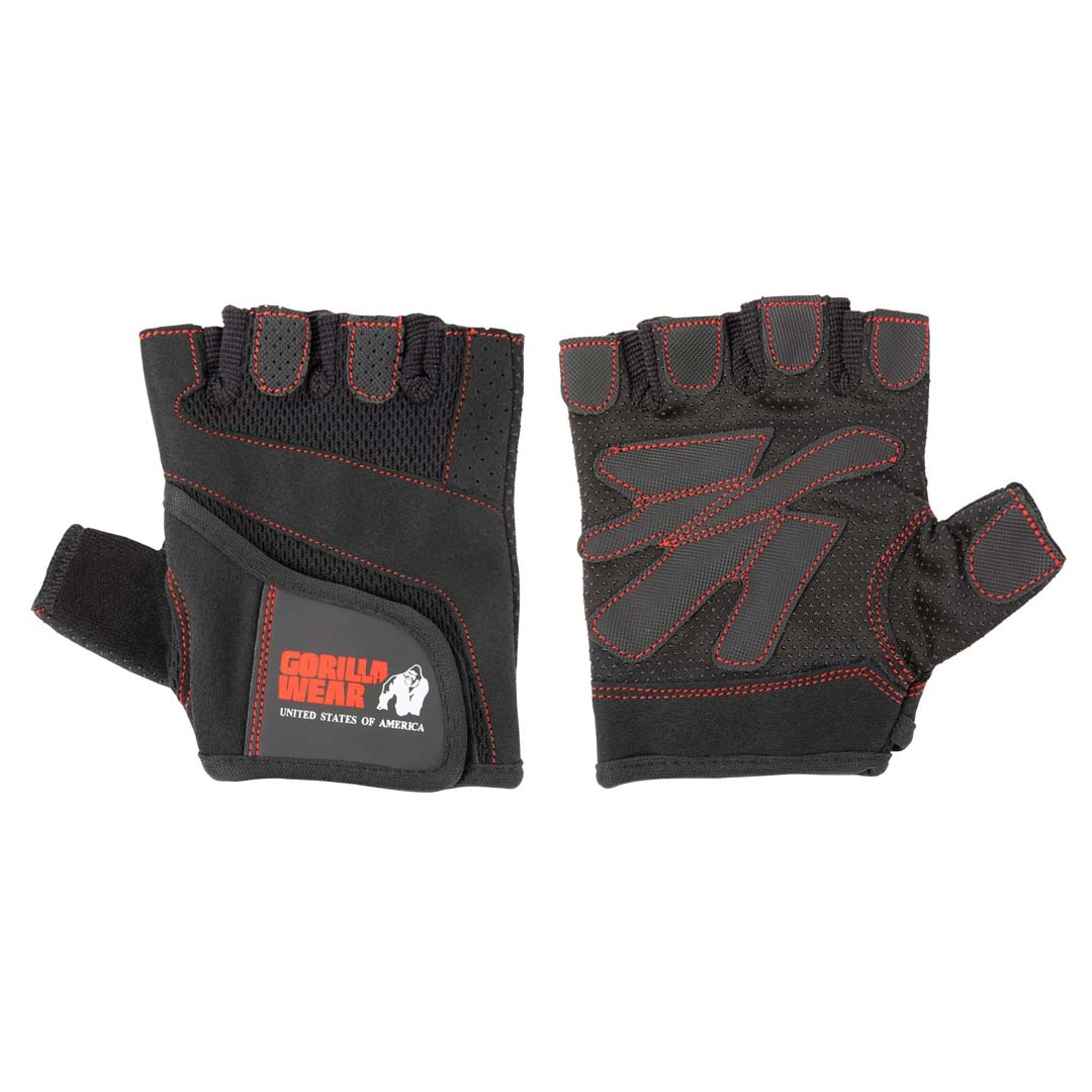 Gorilla Wear Womens Fitness Gloves Black/Red