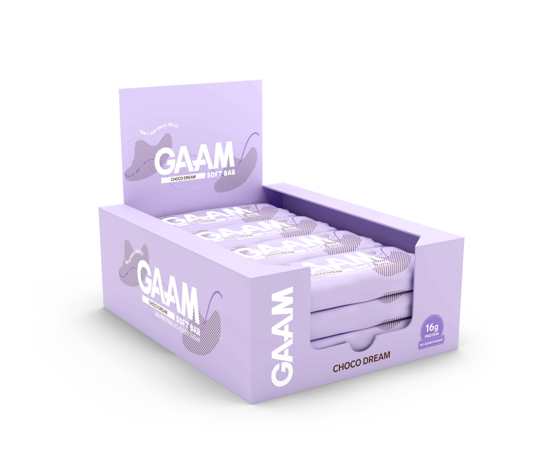 12 x GAAM Soft Bar 55 g Mix-laatikko