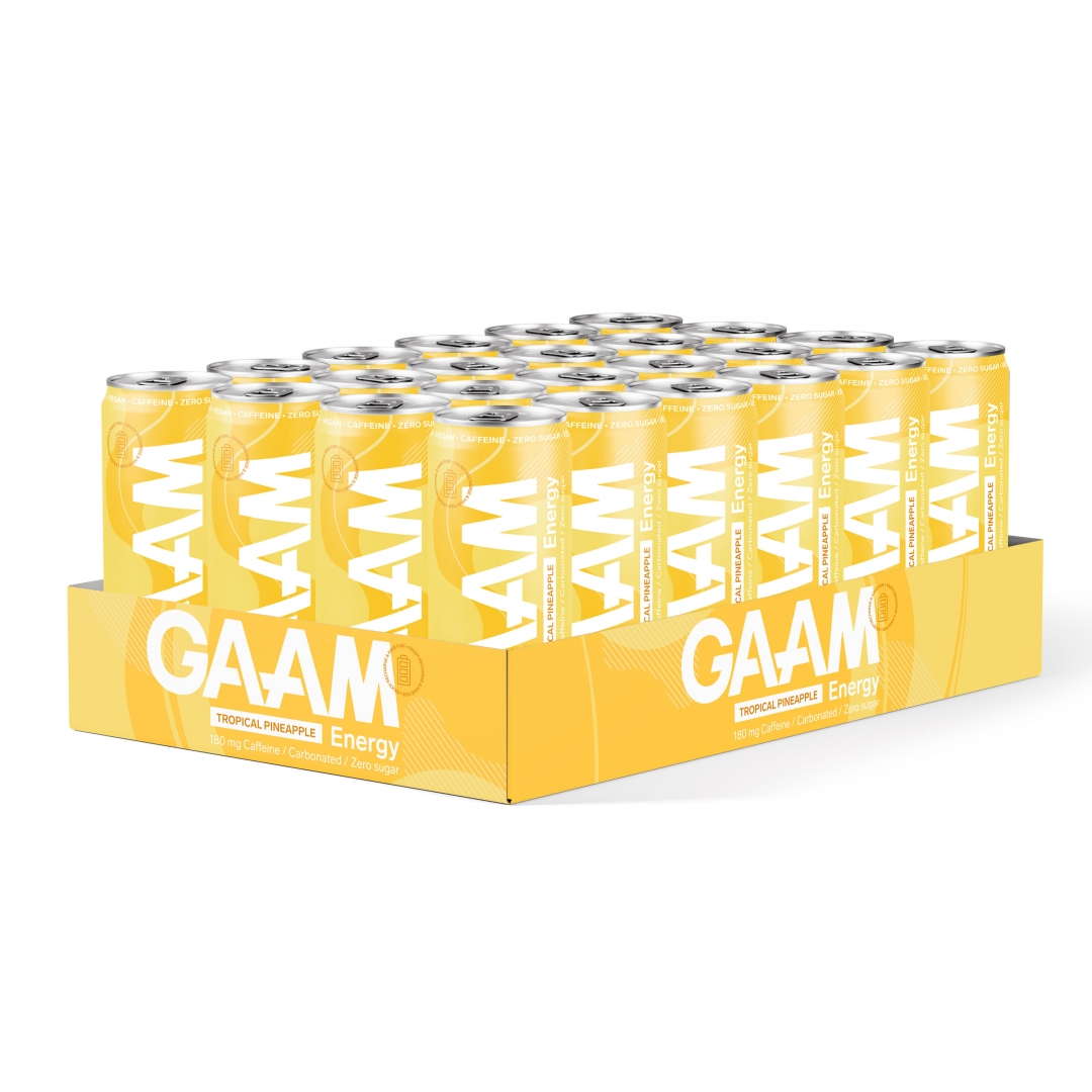 24 x GAAM Energy 330 ml Tropical Pineapple