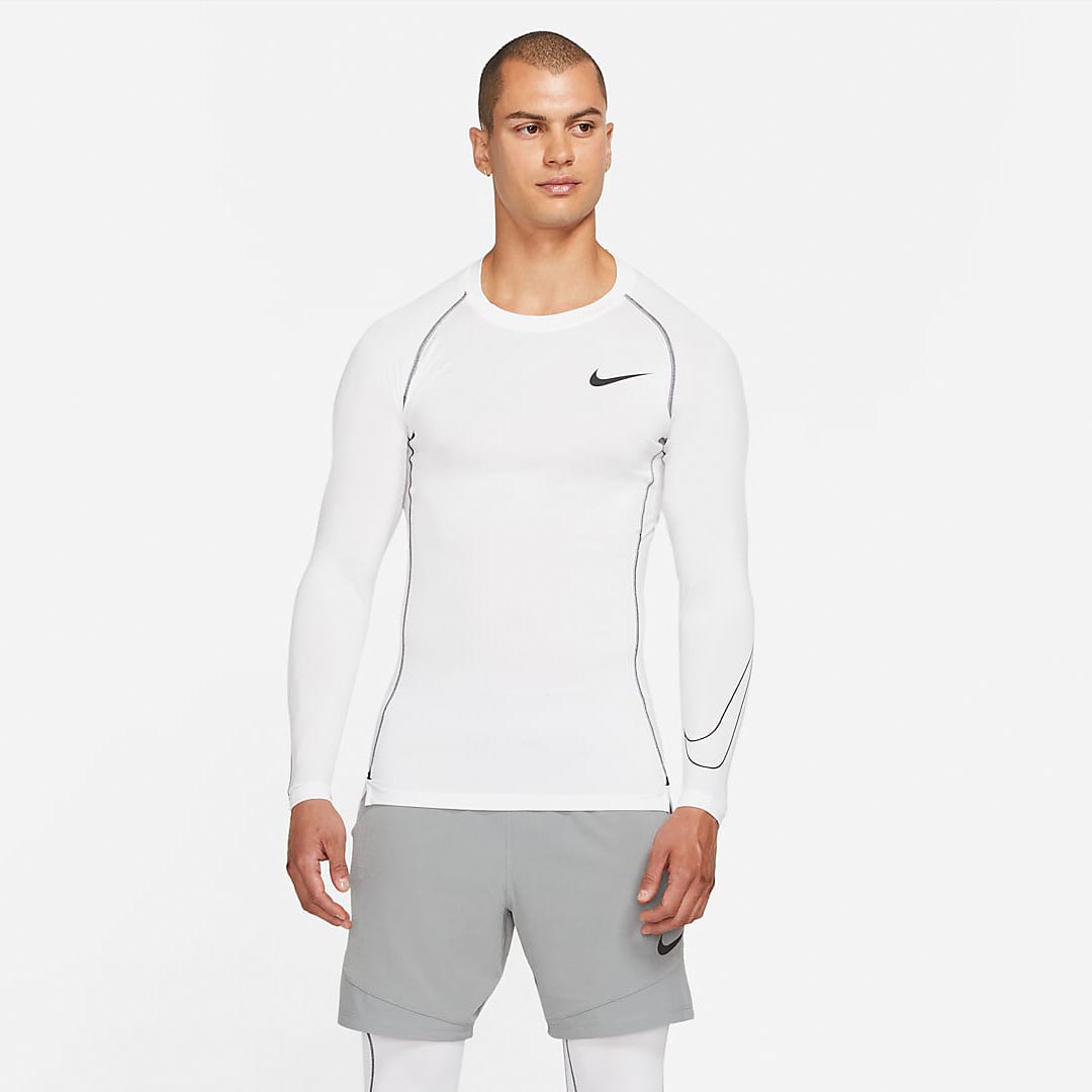 Nike Pro Dri-FIT Long Sleeve White