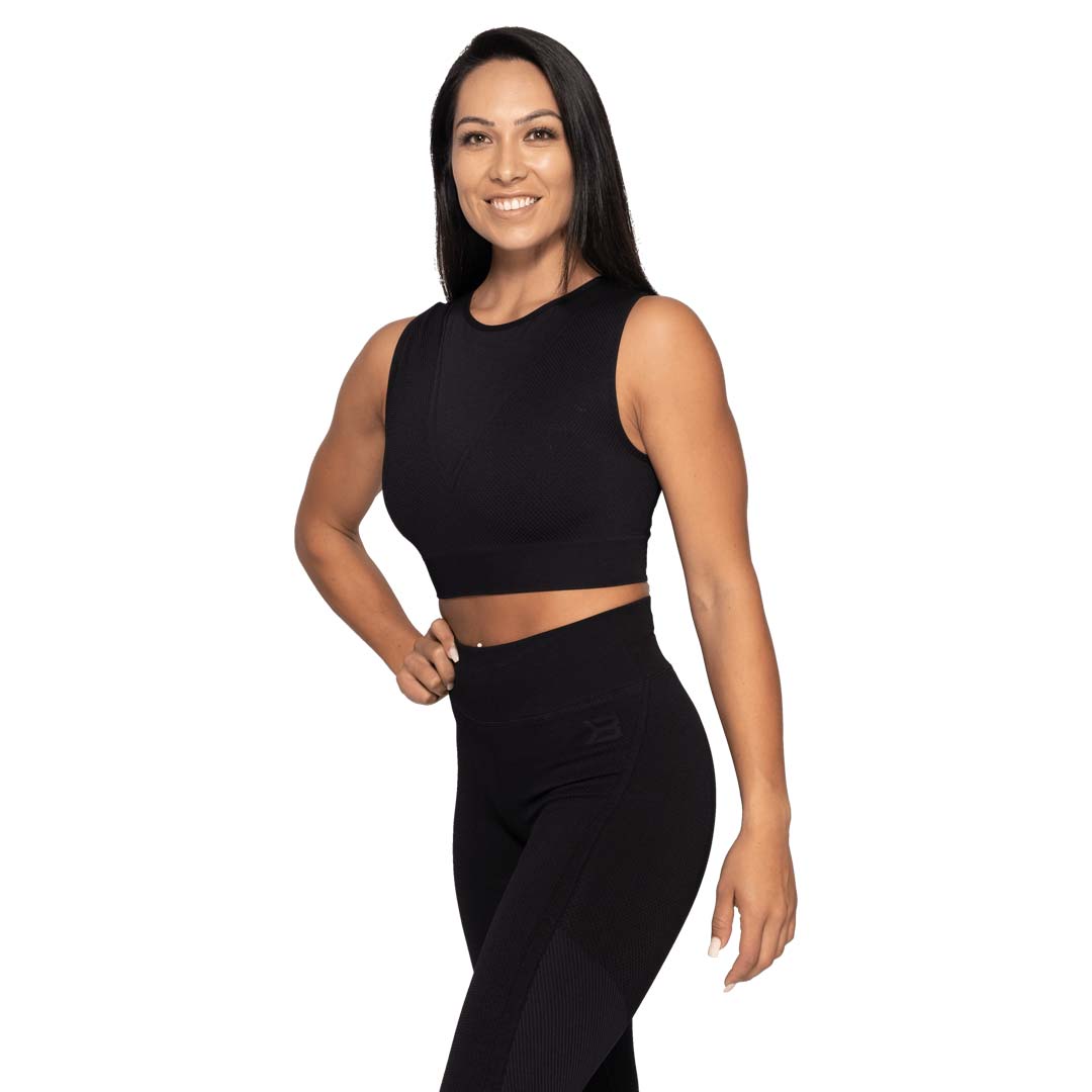 Better Bodies Roxy Seamless Top Black & Dark Navy