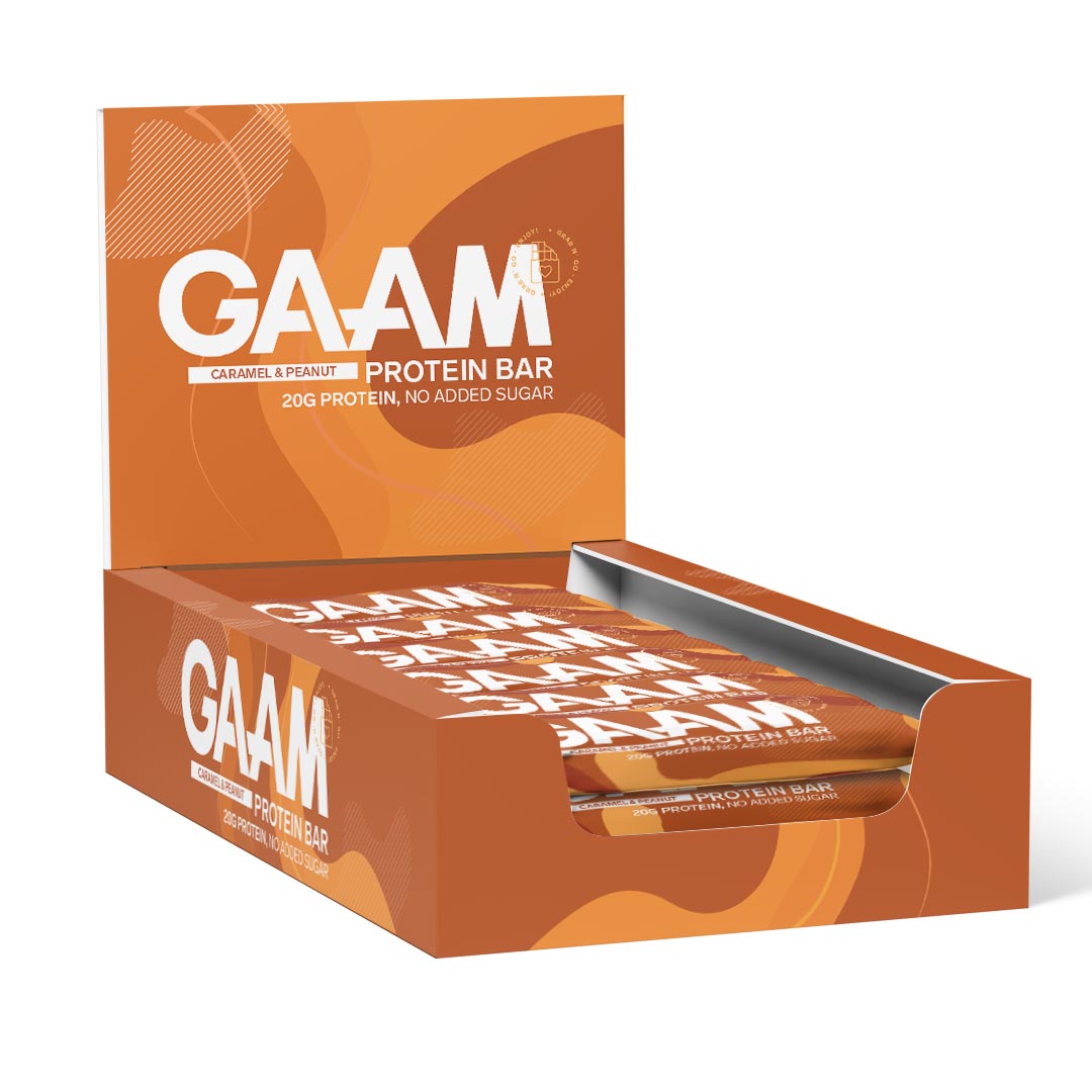 12 x GAAM Protein bar 55 g Caramel & Peanut