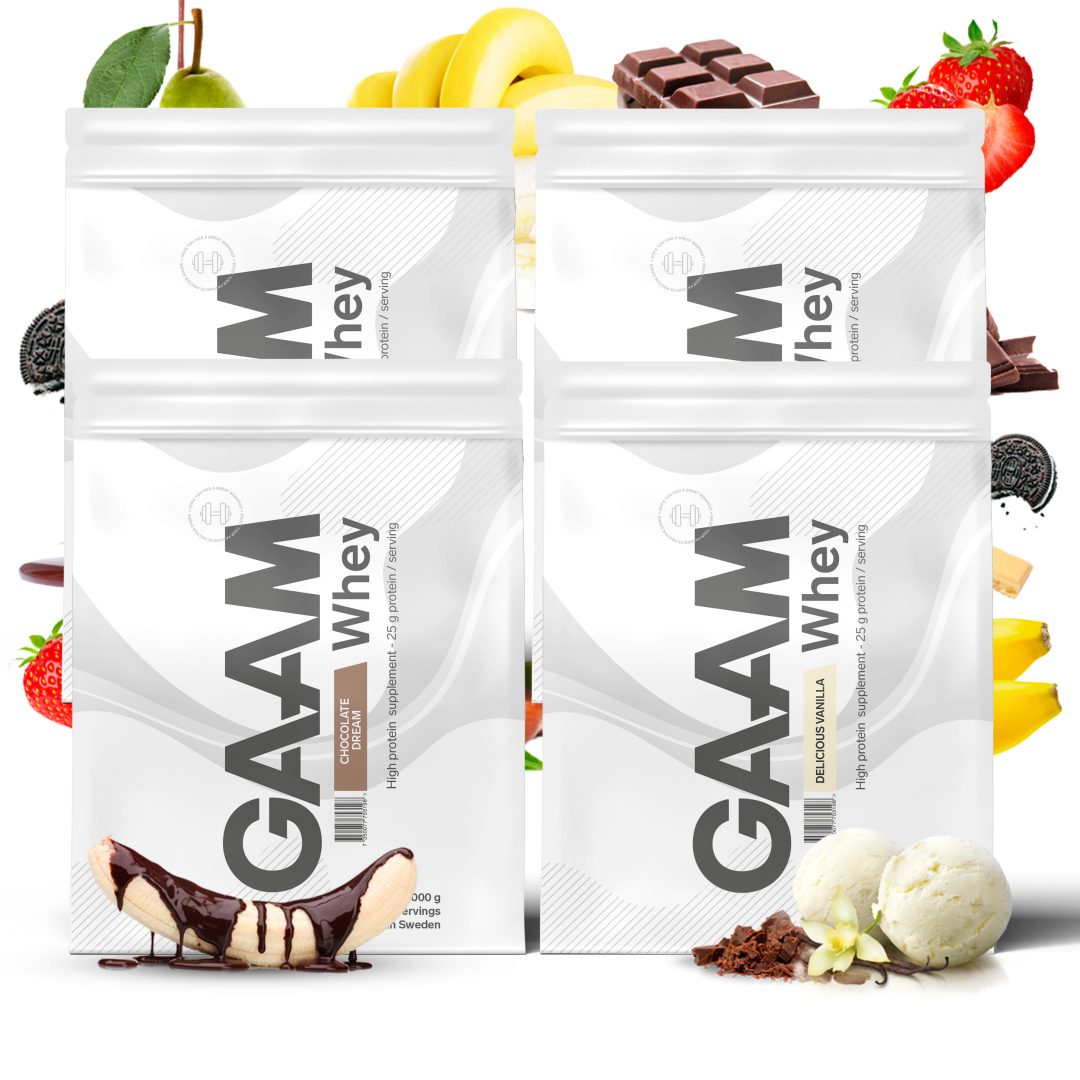 4 x GAAM 100% Whey Premium 1 kg