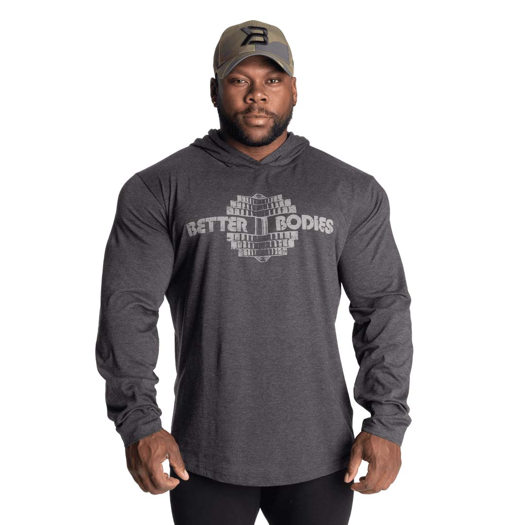 Better Bodies Titan LS Hood Dark Grey Melange