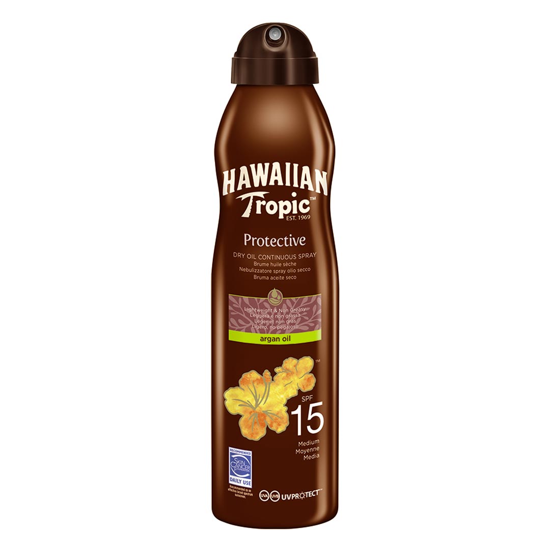 Hawaiian Tropic Dry Oil Argan C-spray SPF 15 177 ml