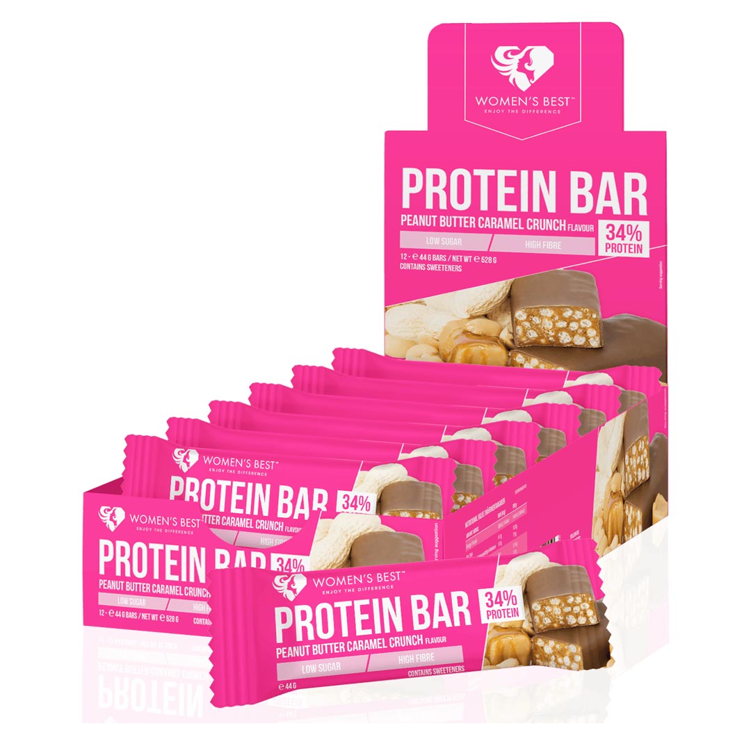 12 x Womens Best Protein Bar 44 g Peanut Butter Caramel Crunch