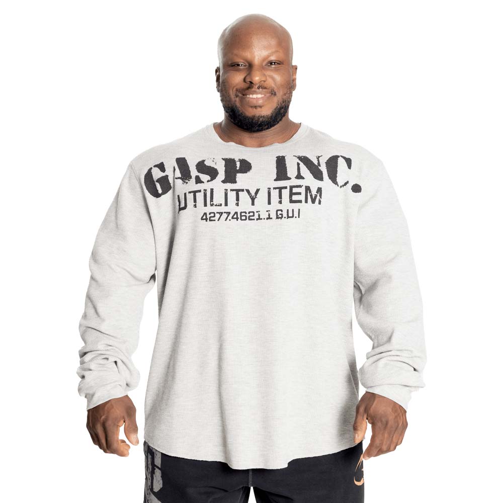 GASP Thermal Gym Sweater Grey Melange