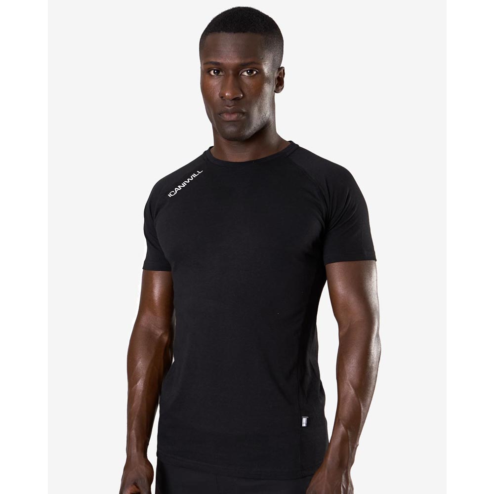 ICANIWILL Mens Tri-Blend Clean Tee Black