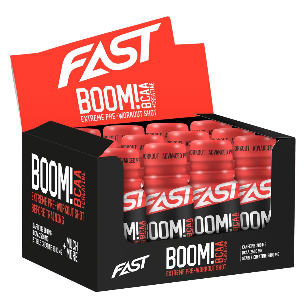 12 x FAST Sport Nutrition Boom BCAA 60 ml berry