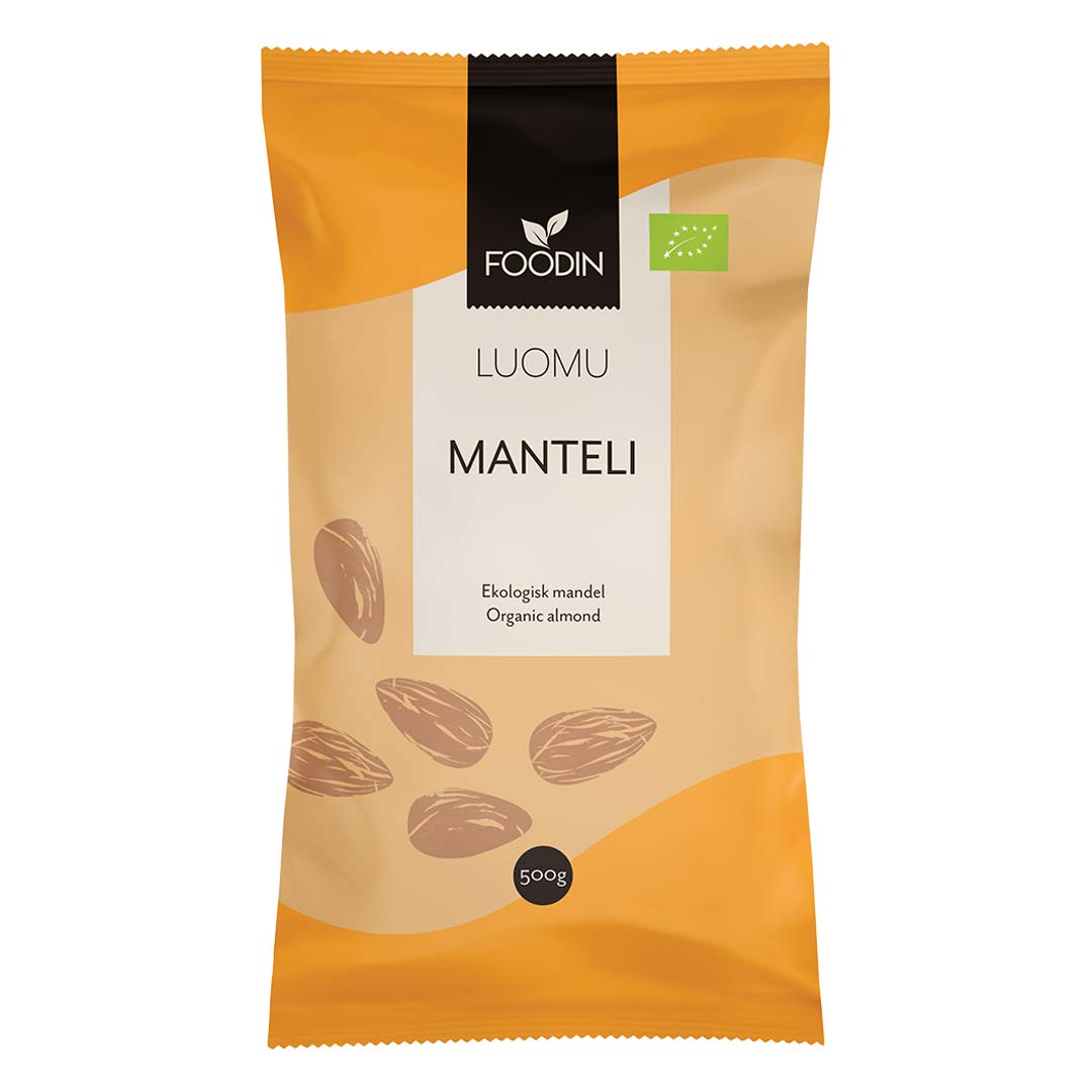 Foodin Almond Organic Raw 500 g
