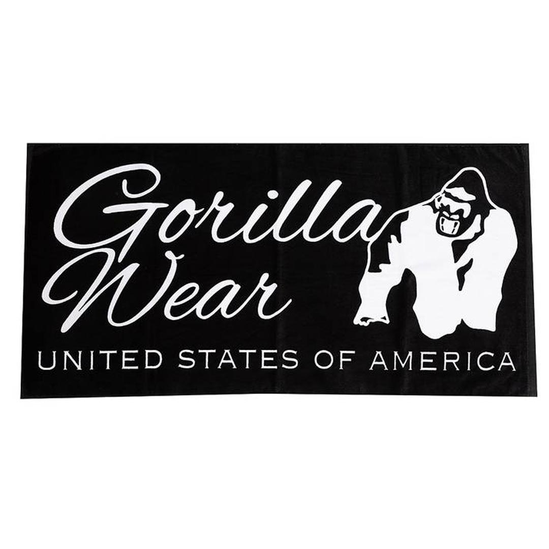 Gorilla Wear Classic Gym Towel Black/White