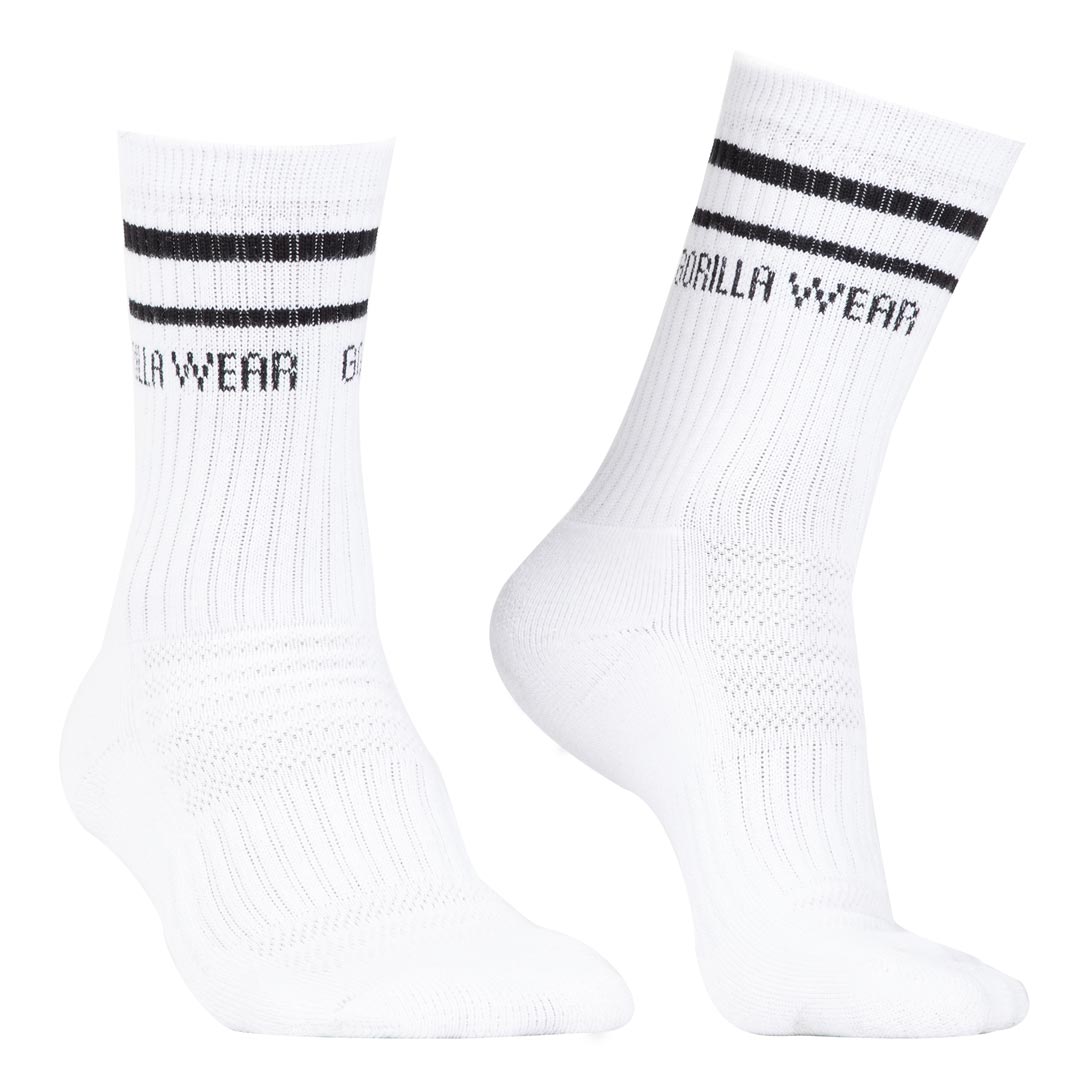 Gorilla Wear Crew Socks White