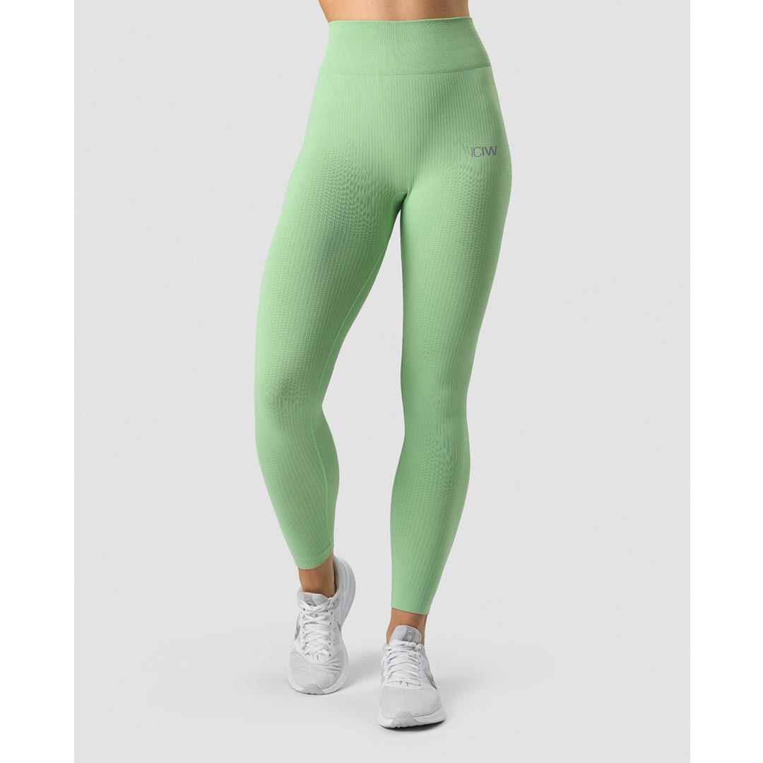 ICANIWILL Ribbed Define Seamless Tights Spring green