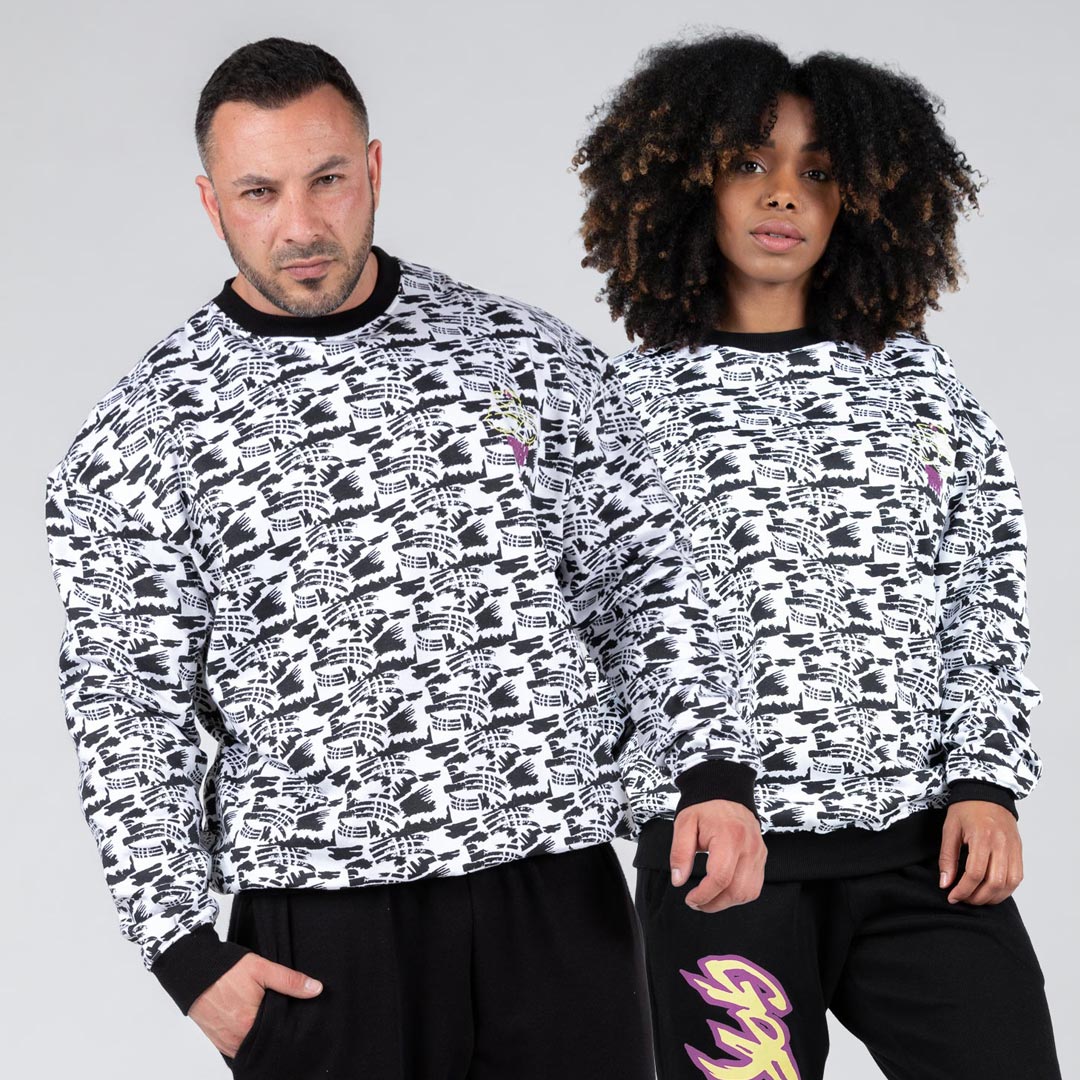 Gorilla Wear Legacy Oversized Sweatshirt White/Black