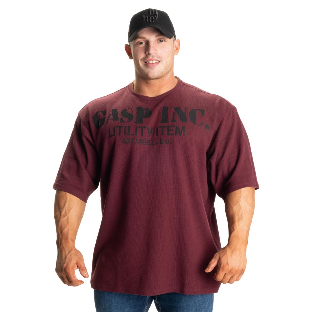 GASP Iron Thermal Tee Maroon