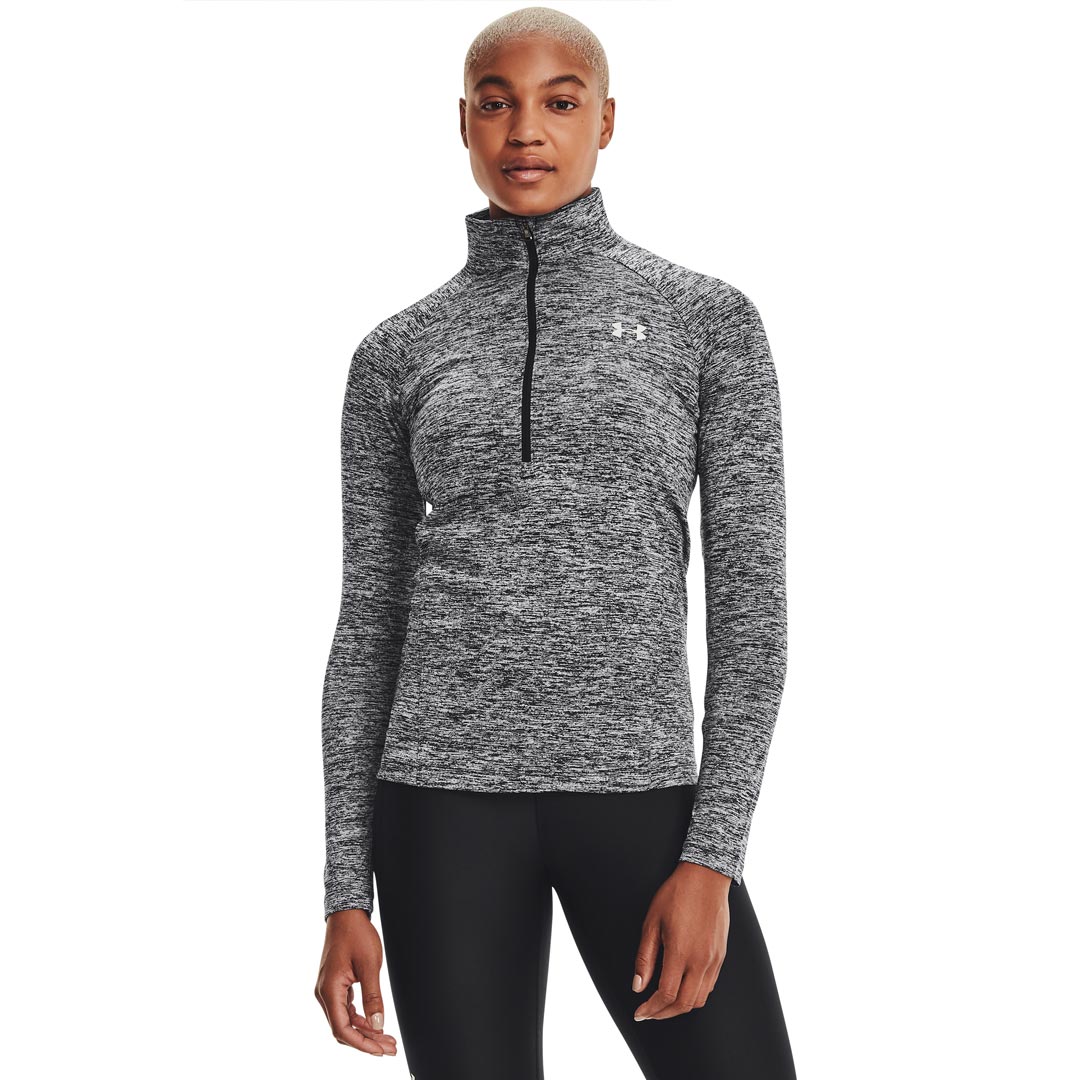 Under Armour Tech 1/2 Zip - Twist Black/Metallic Silver