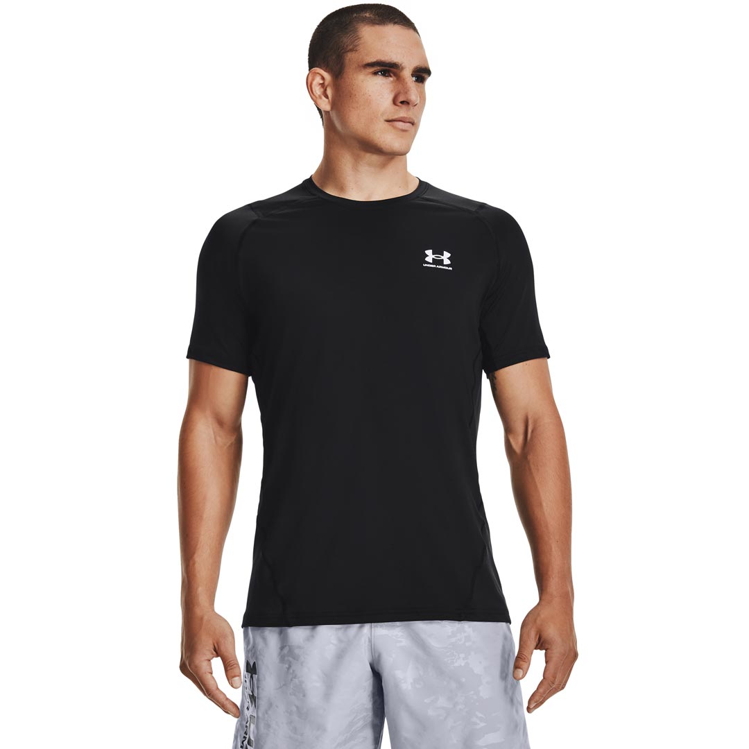 Under Armour UA HG Armour Fitted SS Black/White
