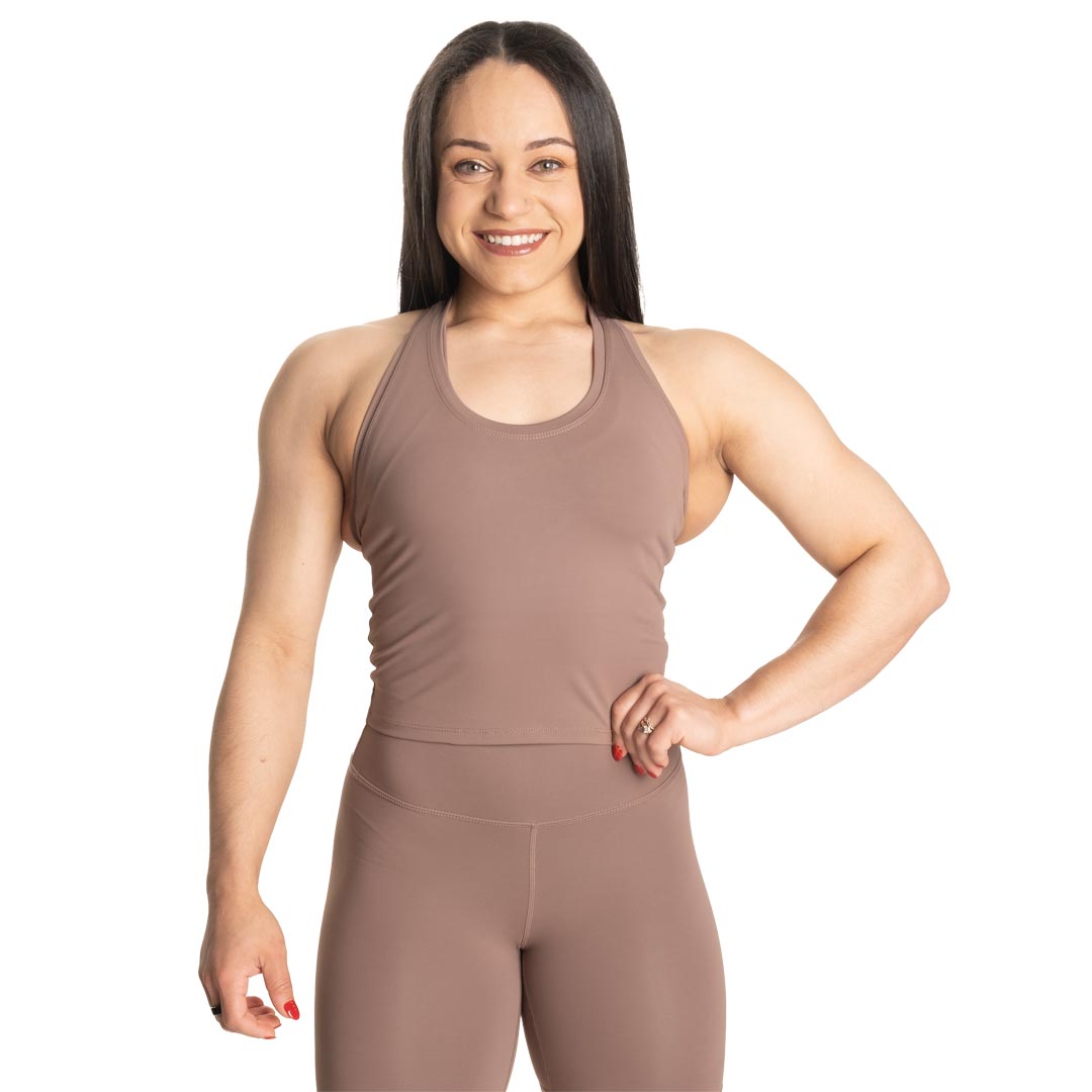 Better Bodies Core crop T-back Warm Sand