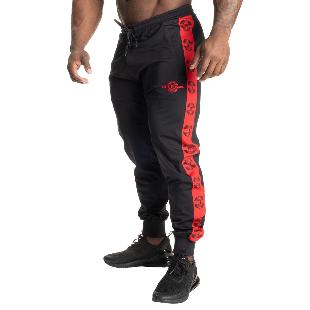 Better Bodies Bronx Track Pants Black/Red