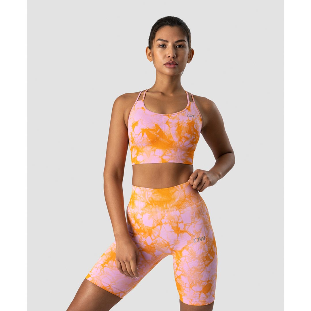 ICANIWILL Define Seamless Tie Dye Sports Bra Sunset Beach