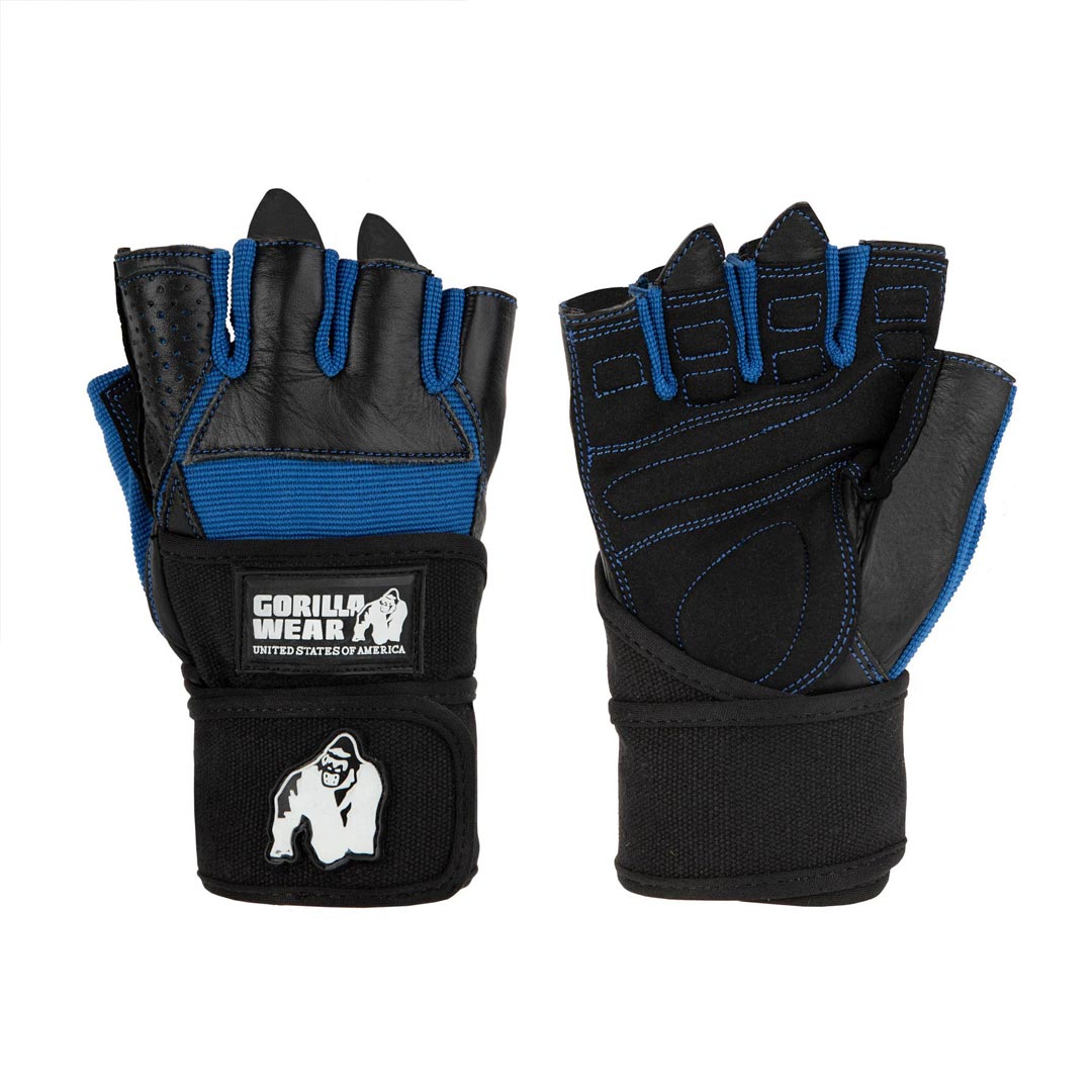 Gorilla Wear Dallas Wrist Wraps Gloves Black/Blue