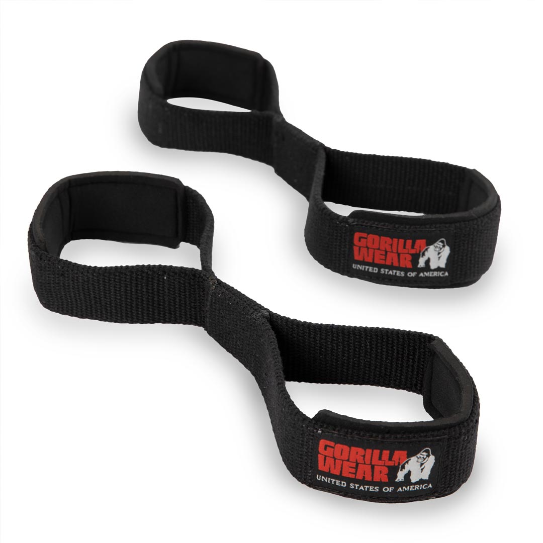 Gorilla Wear Figure 8 Lifting Straps Black