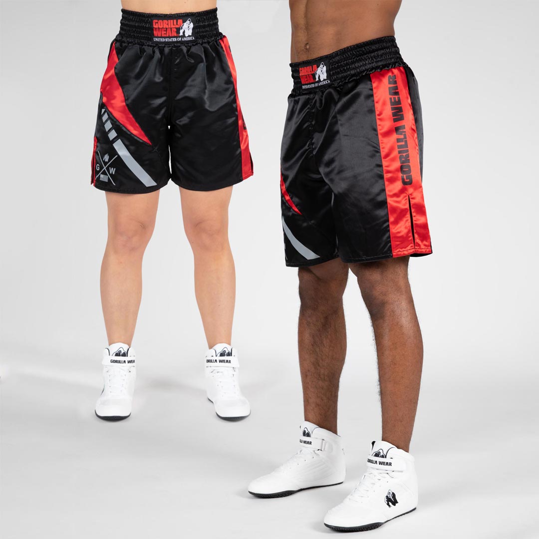 Gorilla Wear Hornell Boxing Shorts Black/Red