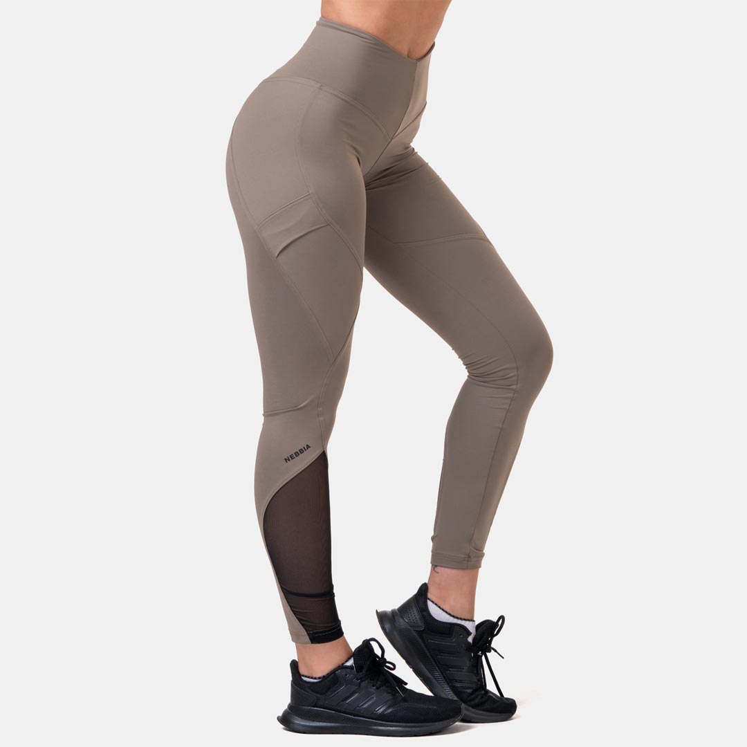 NEBBIA Fit & Smart High Waist Tights Mocha