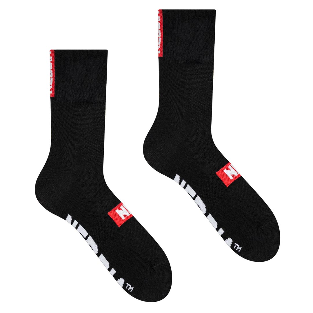 NEBBIA Crew Socks Black