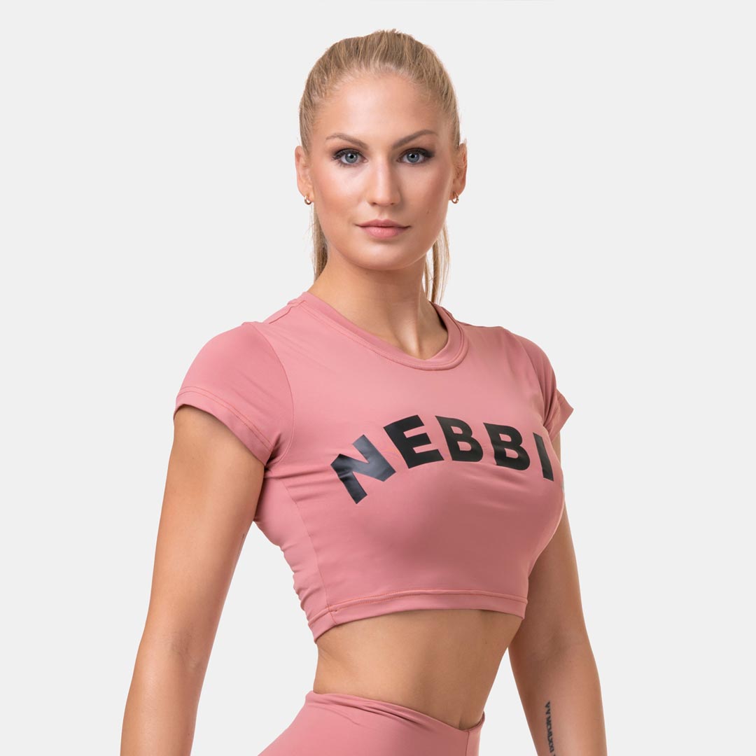 NEBBIA Sporty Crop Top Old Rose