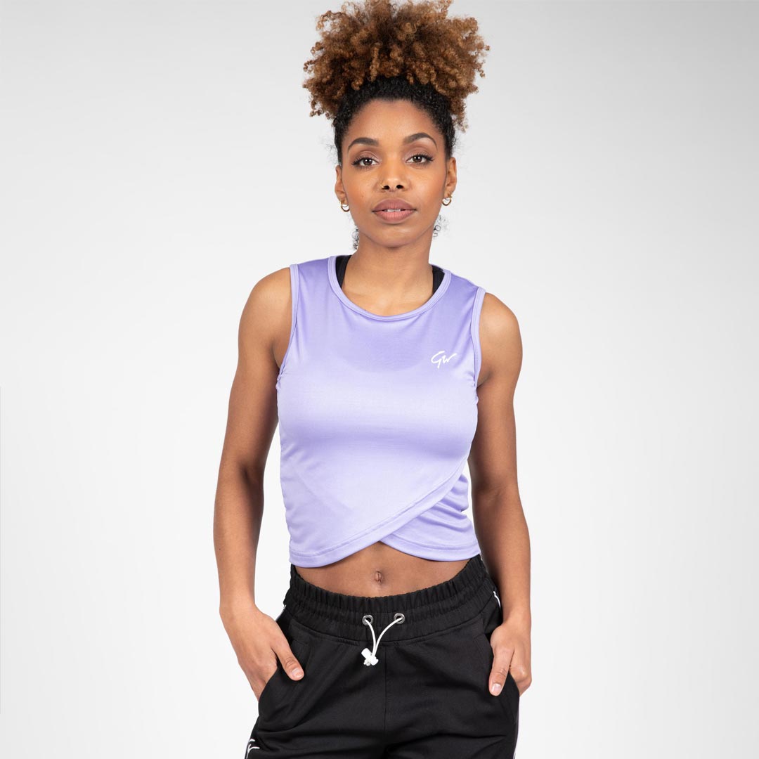 Gorilla Wear Estelle Twisted Crop Top Lilac