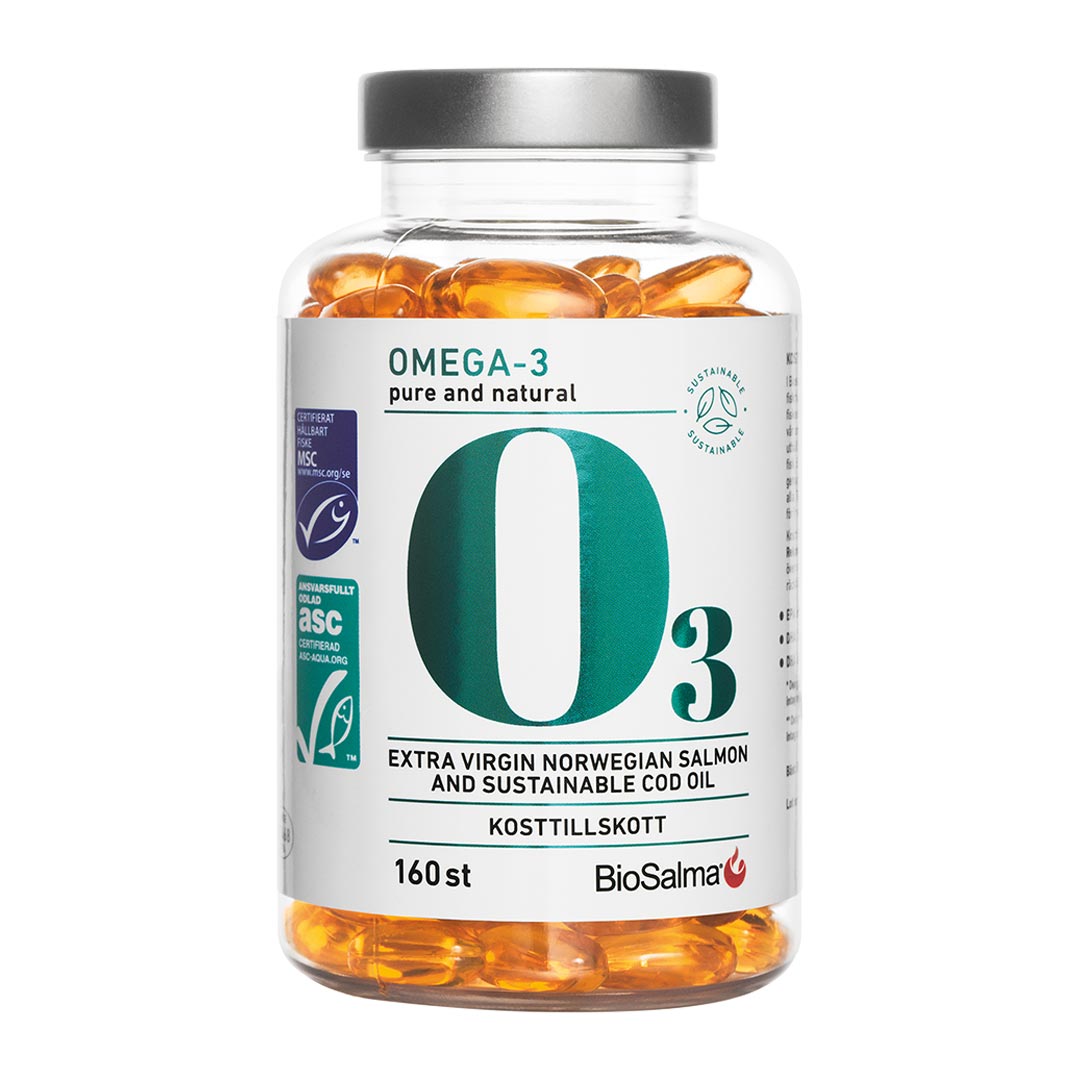 BioSalma Omega-3 Cod & Salmonoil 800 mg 160 caps