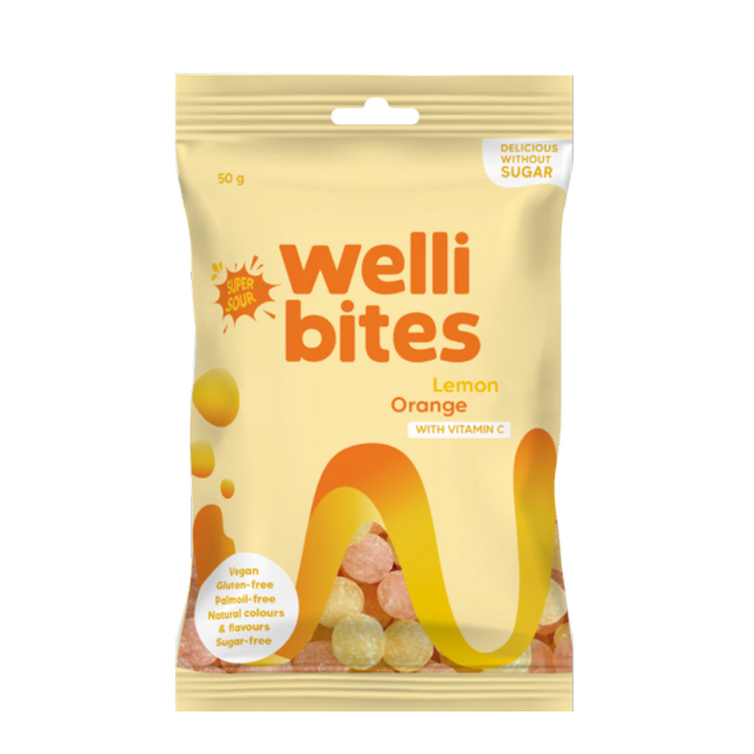 Wellibites 50 g Super sour Lemon & Orange vitamin C