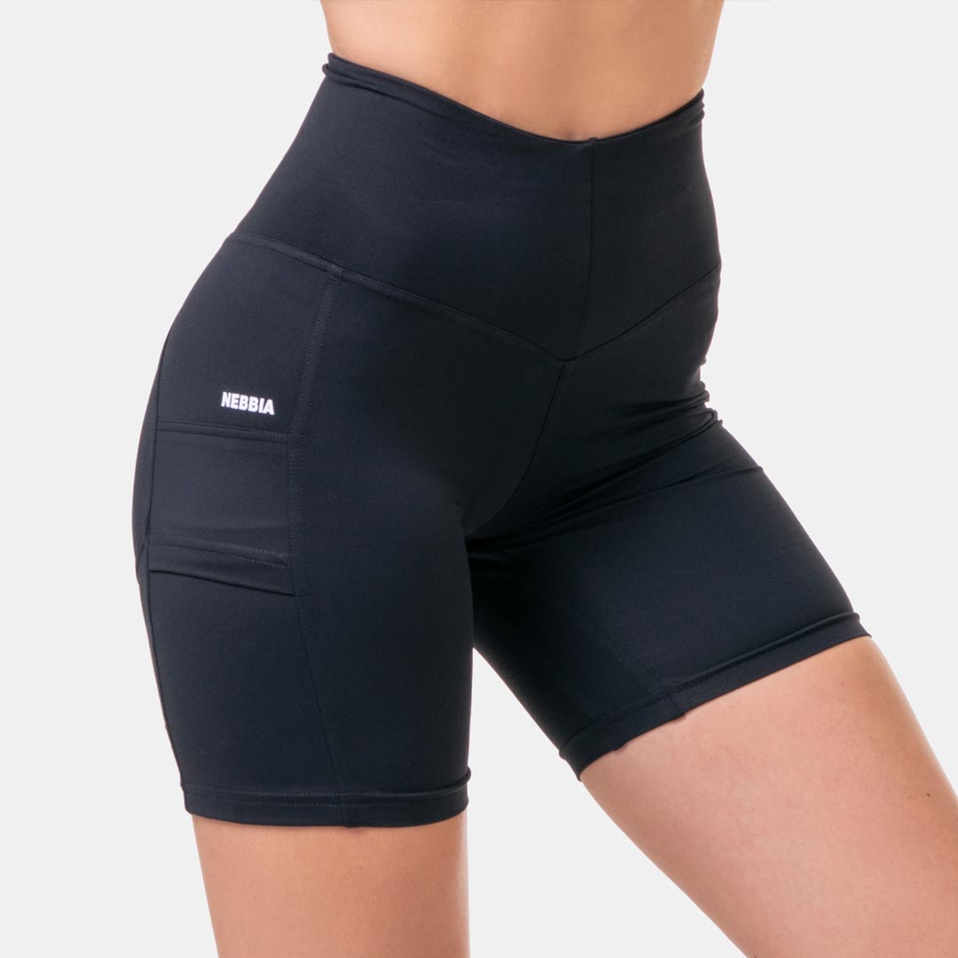 NEBBIA Fit Smart Biker Shorts Black