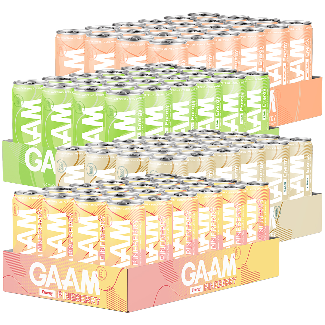 96 x GAAM Energy 330 ml Mix-lava